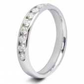 9ct White 0.50ct Brilliant HSI Diamond Ten Stone Eternity Ring - 3.3mm Band 9ct White 0.50ct Brilliant HSI Diamond Ten Stone Eternity Ring - 3.3mm Band
