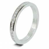 9ct White 0.50ct Brilliant HSI Princess Diamond Eternity Ring - 2.5mm Band 9ct White 0.50ct Brilliant HSI Princess Diamond Eternity Ring - 2.5mm Band