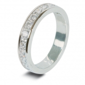 9ct White 1.25ct Princess HSI Diamond Eternity Ring - 3.7mm Band - Fast Delivery 9ct White 1.25ct Princess HSI Diamond Eternity Ring - 3.7mm Band - Fast Delivery