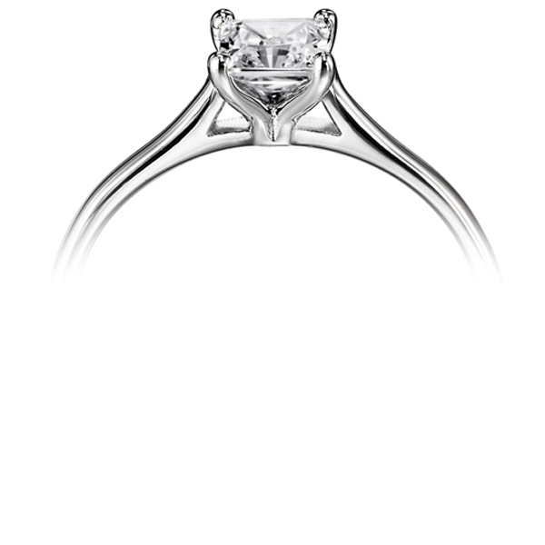 9ct White Gold Diamond Engagement Ring Princess Cut Solitaire - Fast ...