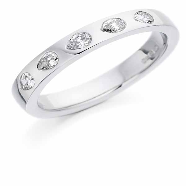 Diamond Rings - Platinum Diamond Wedding Ring width 3mm