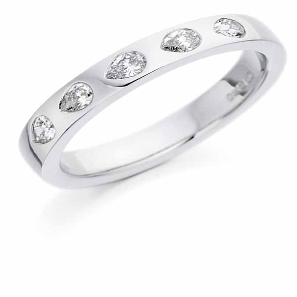 Diamond Rings - Platinum Diamond Wedding Ring width 3mm Diamond Rings - Platinum Diamond Wedding Ring width 3mm