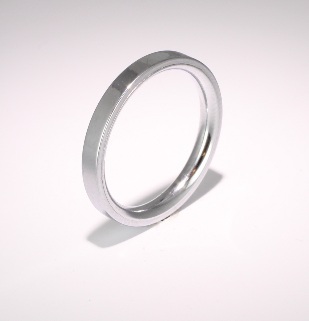 Flat Court Very Heavy -  2.5mm Platinum Wedding Ring 