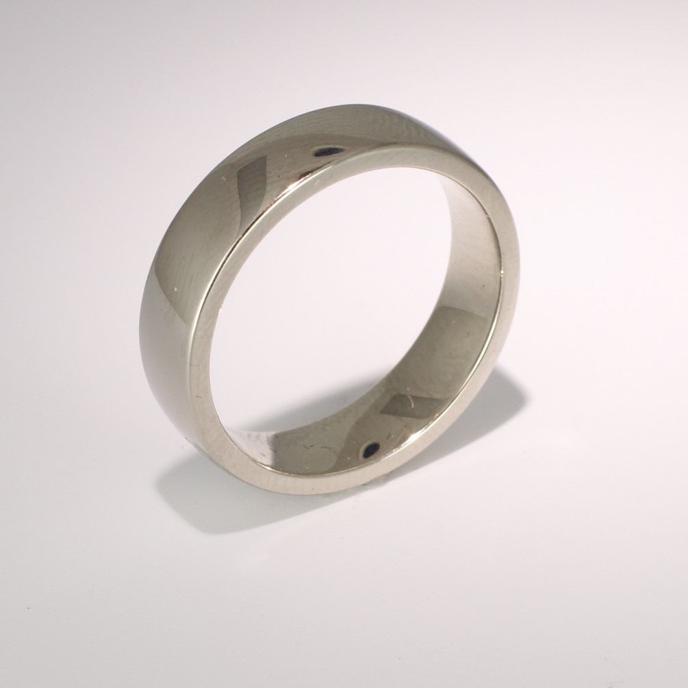 Soft Court Very Heavy - 6mm (SCH6 W) White Gold Wedding Ring