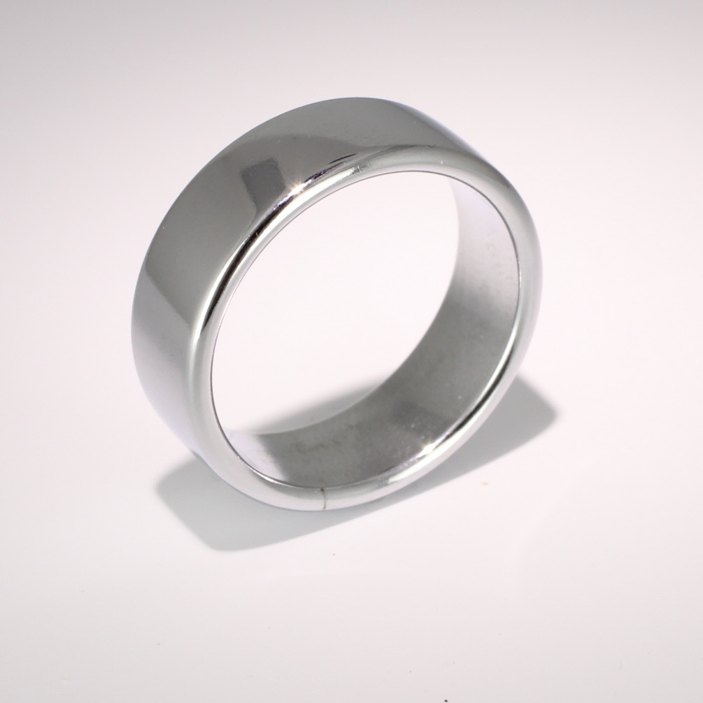 Soft Court Very Heavy - 8mm (SCH8 W) White Gold Wedding Ring