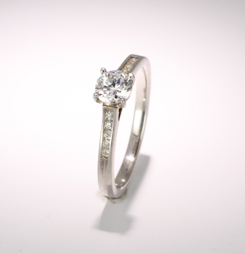 Engagement Ring with Shoulder Stones (TBC783) - GIA Certificate
