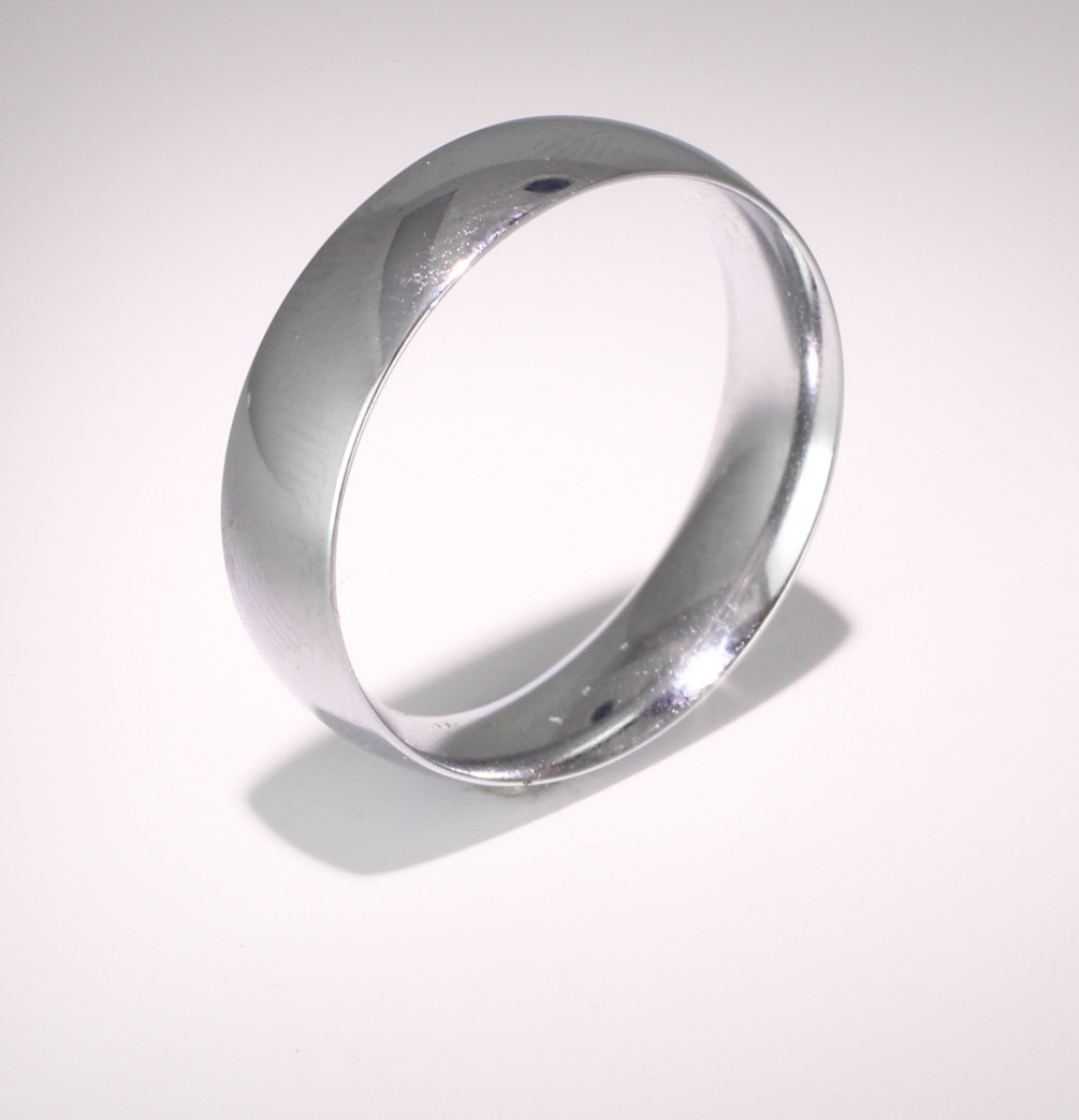 Court Medium - 6mm (TCSM6P) Platinum Wedding Ring Mens