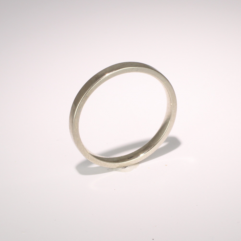 Flat Court Light - 2.0mm Platinum Wedding Ring 