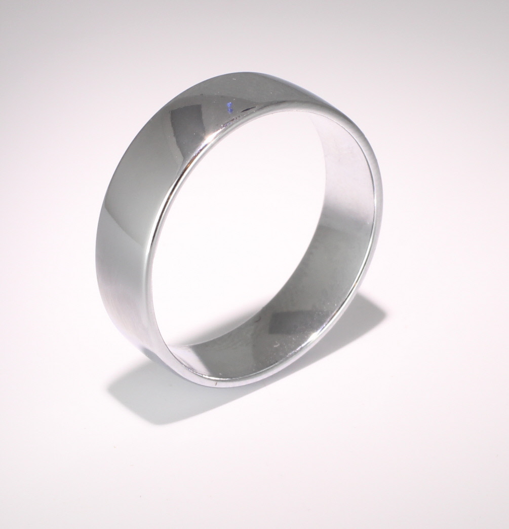 Slight or Soft Court Light -  6mm Platinum Wedding Ring 