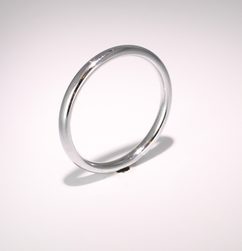 Slight or Soft Court Medium -   2mm Platinum Wedding Ring