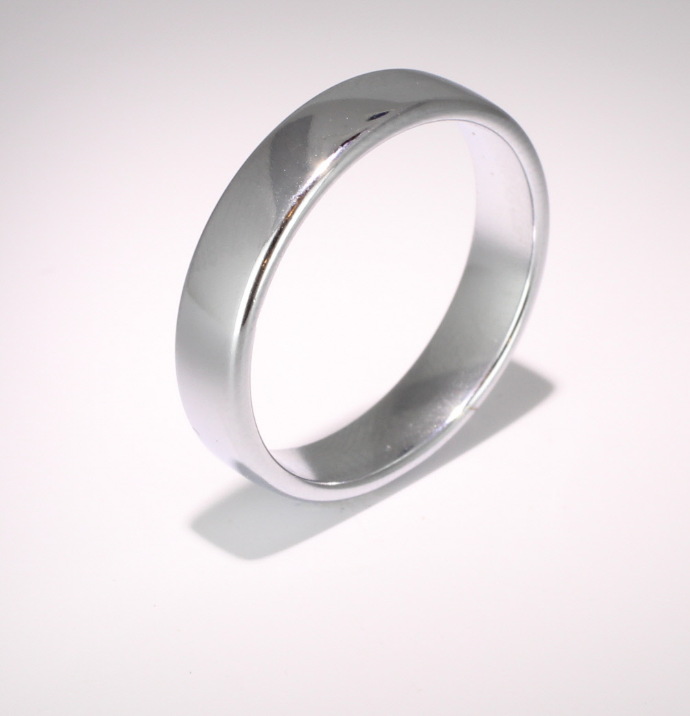 Slight or Soft Court Medium -  5mm Platinum Wedding Ring 