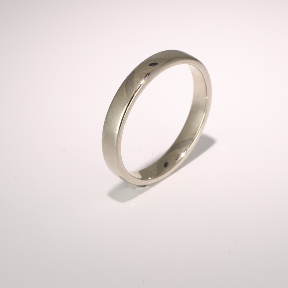Soft Court Light - 3mm (SCSL3 W) White Gold Wedding Ring