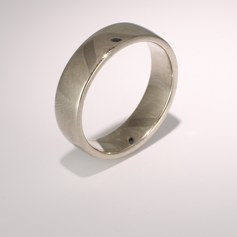 Soft Court Medium - 6mm (SCSM6 W) White Gold Wedding Ring