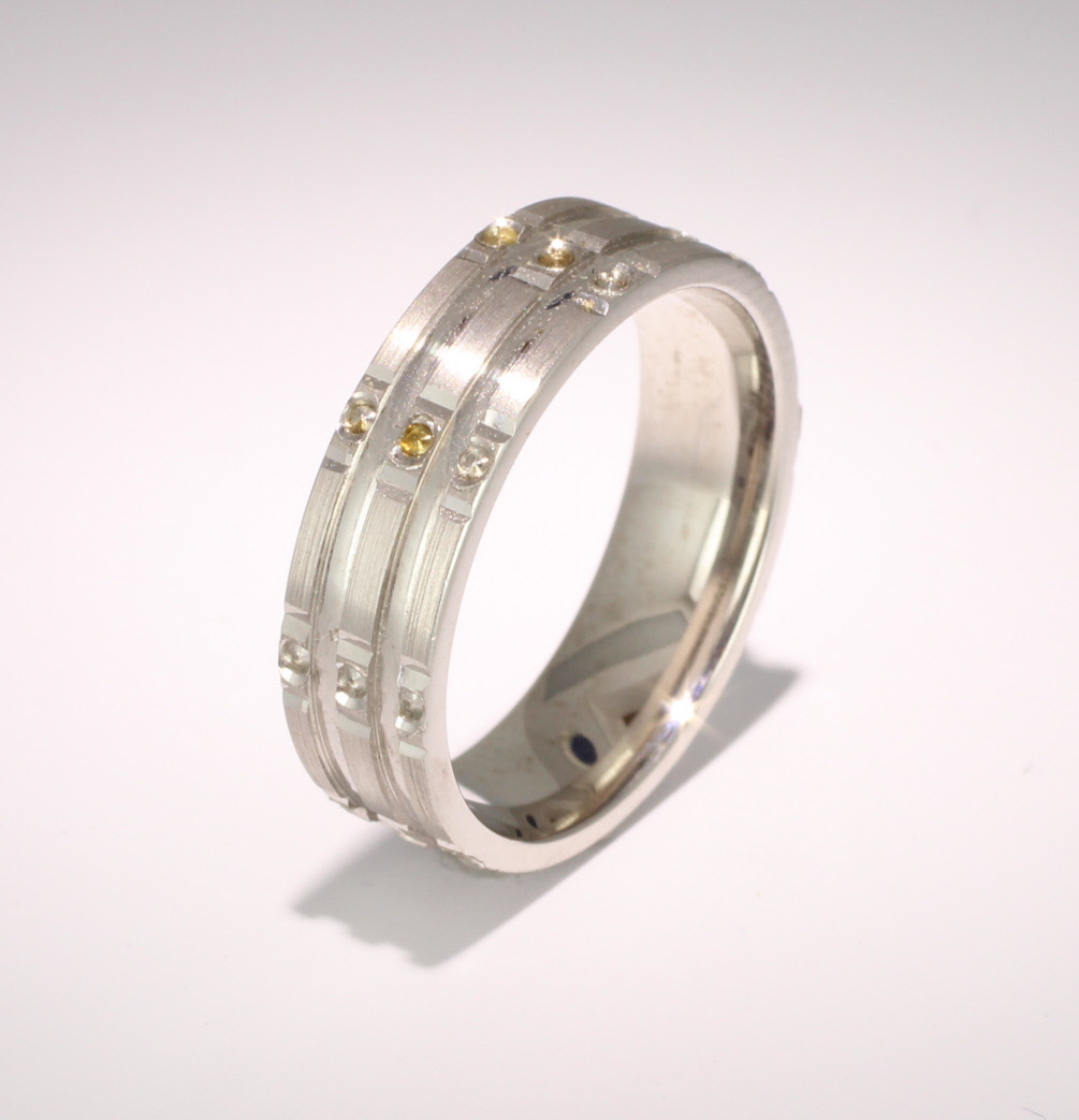 Special Designer Platinum Wedding Ring Stelle 