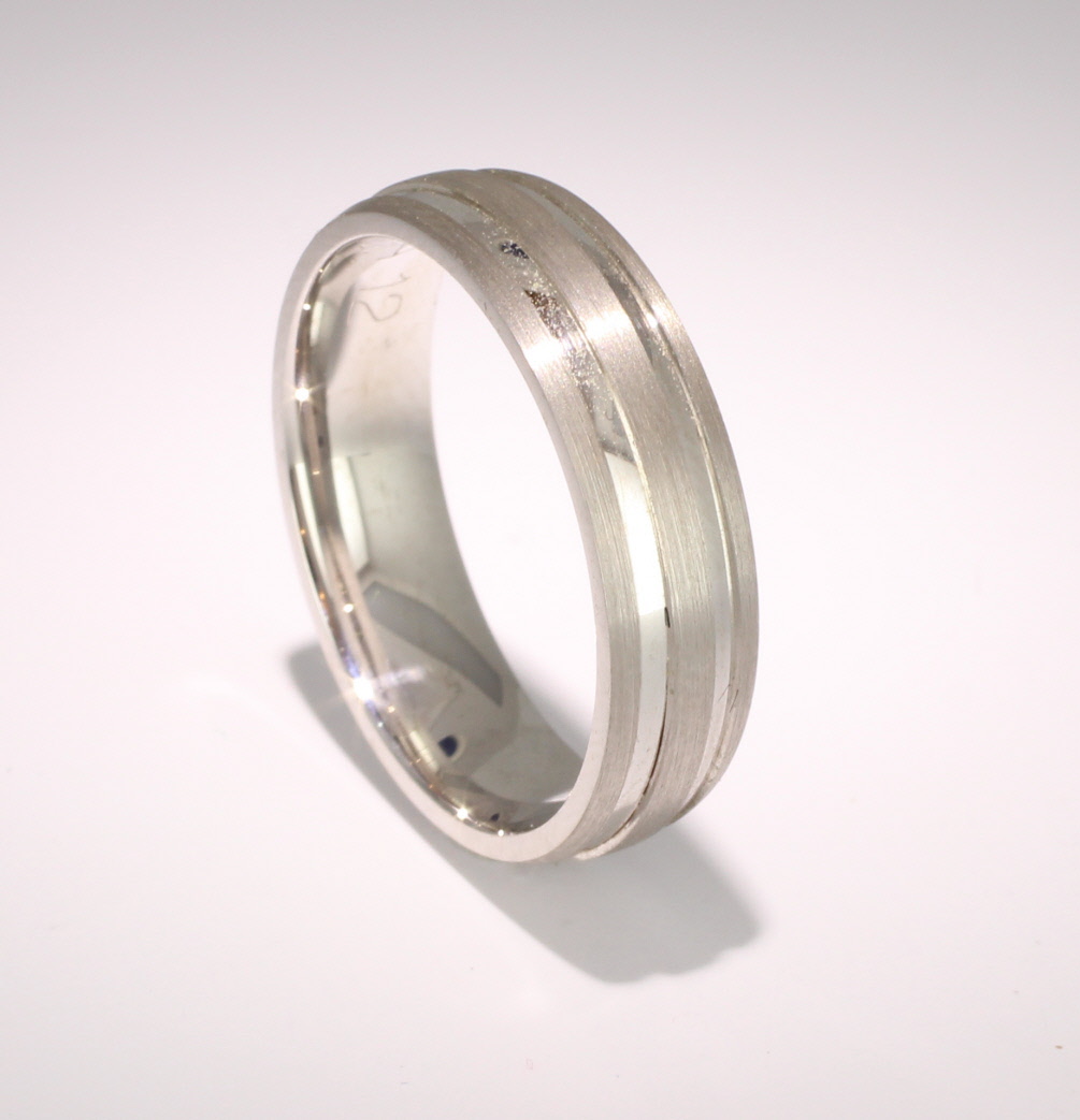 Mens pipe cut wedding bands store