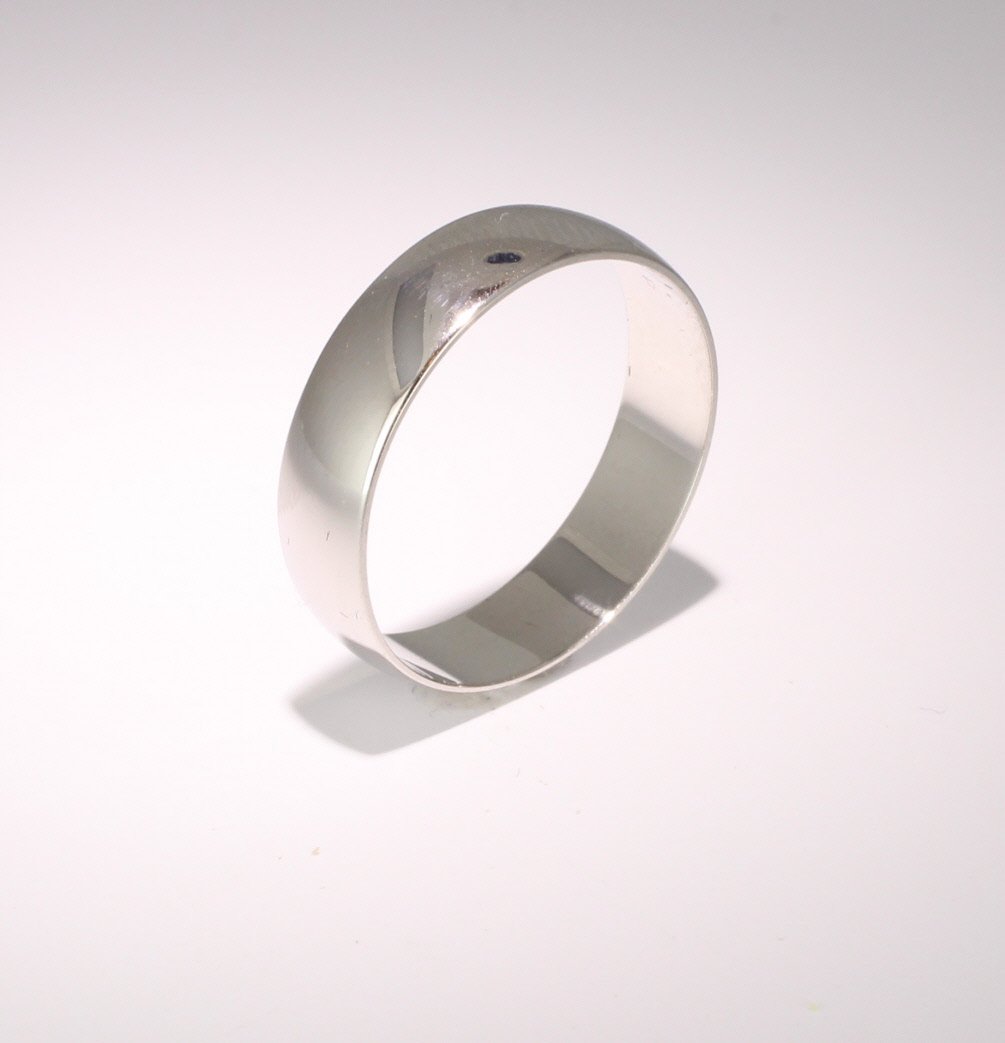 D Shape Light - 5mm (DSSL5 W) White Gold Wedding Ring