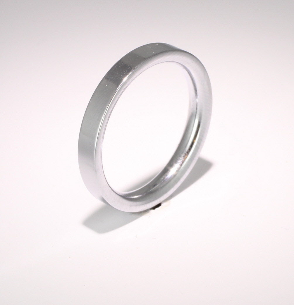 Flat Court Very Heavy -  3mm Platinum Wedding Ring 