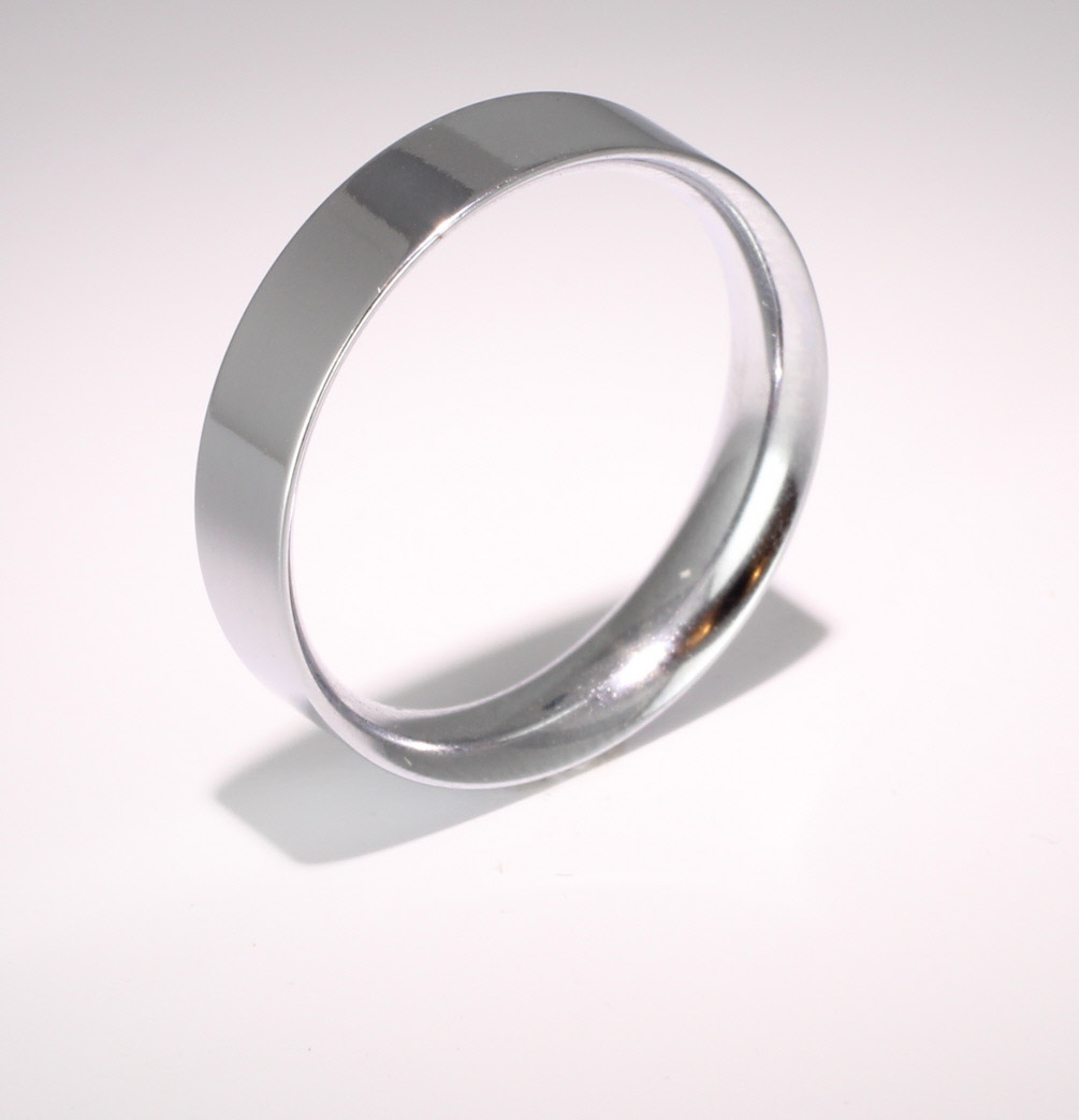 Flat Court Very Heavy -  5mm Platinum Wedding Ring 