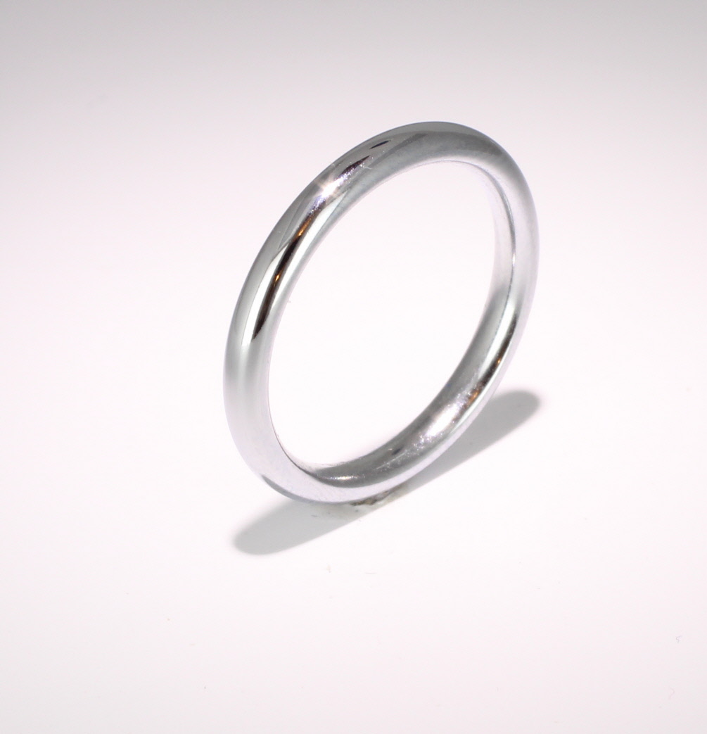 Slight or Soft Court Very Heavy -  2.5mm Platinum Wedding Ring 