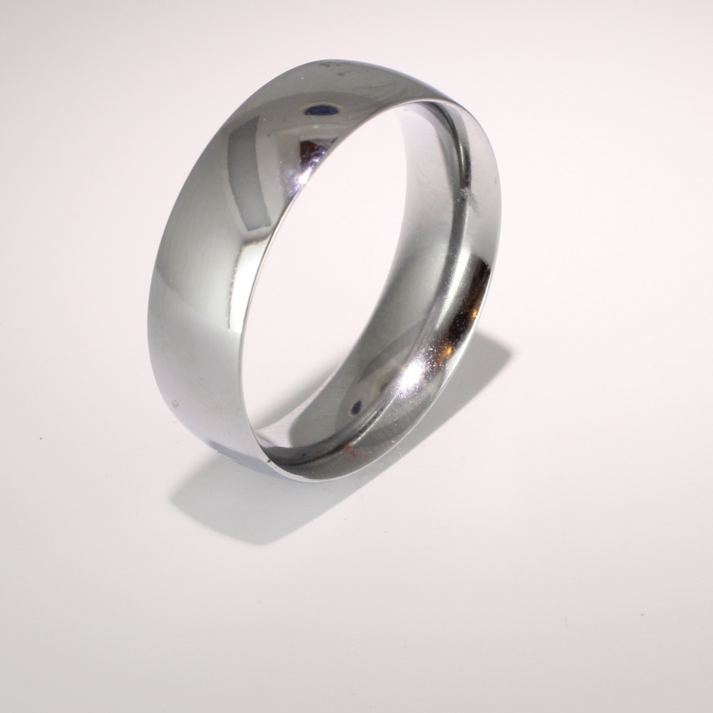 Court Traditional Heavy - 7mm Platinum Wedding Ring Mens