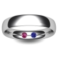 Flat Court Chamfered Edge -  6mm Platinum Wedding Ring 