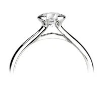 Man made diamond solitaire ring