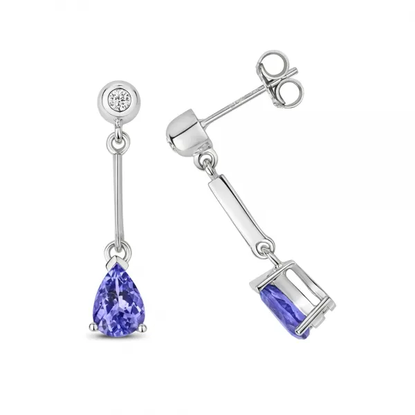 Tanzanite Pear Drop Earrings Tanzanite Dangle Earrings