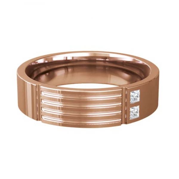  Patterned  Designer Rose  Gold  Wedding  Ring  Extollo 