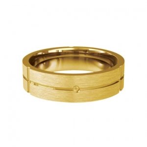 Patterned Designer Yellow Gold Wedding Ring - Carino
