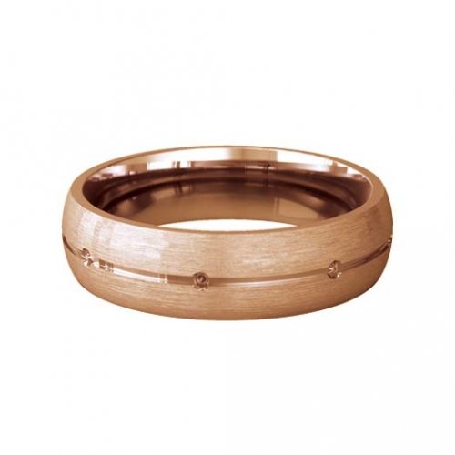 Patterned Designer Rose Gold Wedding Ring - Beso
