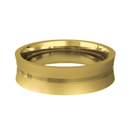 Patterned Designer Yellow Gold Wedding Ring - Cara