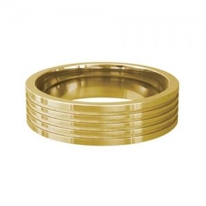 Patterned Designer Yellow Gold Wedding Ring - Adorare