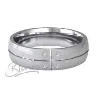 White Gold Wedding Ring Solido