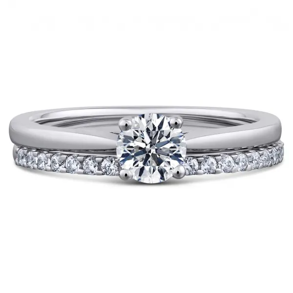 White Gold Diamond Solitaire Bridal Set