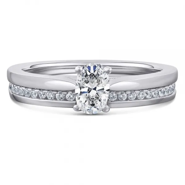 Bridal Ring Sets White Gold Oval Bridal Ring Sets
