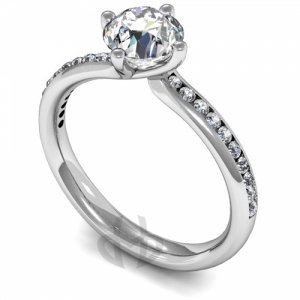 Engagement Rings with Shoulder stones