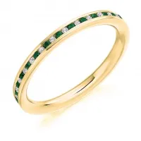 Emerald wedding rings
