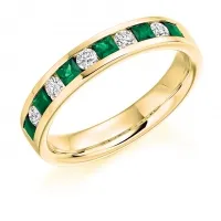 princess cut emerald ring