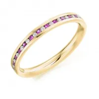 pink sapphire eternity ring