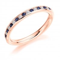 Blue Sapphire Ring - (BSAHET997) - All Metals