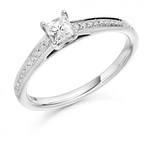 Engagement Ring with Shoulder Stones  - (TBCENG3332) 