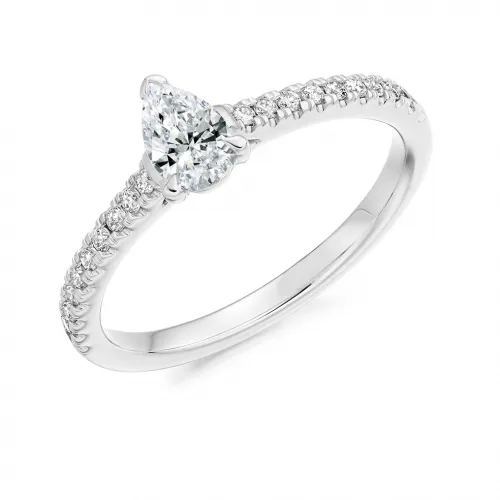 Engagement Ring with Shoulder Stones  - (TBCENG4428) 