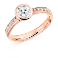 Engagement Ring with Shoulder Stones  - (TBCENG3338) - Certificated