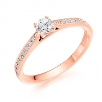 Engagement Ring with Shoulder Stones