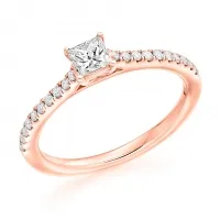 Engagement Ring with Shoulder Stones