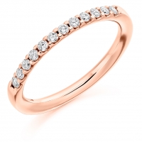 Diamond Wedding Ring  - (TBCDWR2312) A Third Claw Set - All Metals