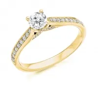 Engagement Ring with Shoulder Stones