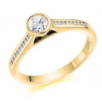 Engagement Ring with Shoulder Stones  - (TBCENG5092) - Certificated