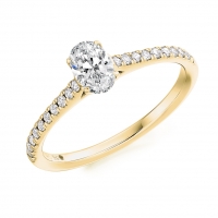 Engagement Ring with Shoulder Stones  - (TBCENG5487) - Certificated