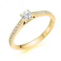 Engagement Ring with Shoulder Stones